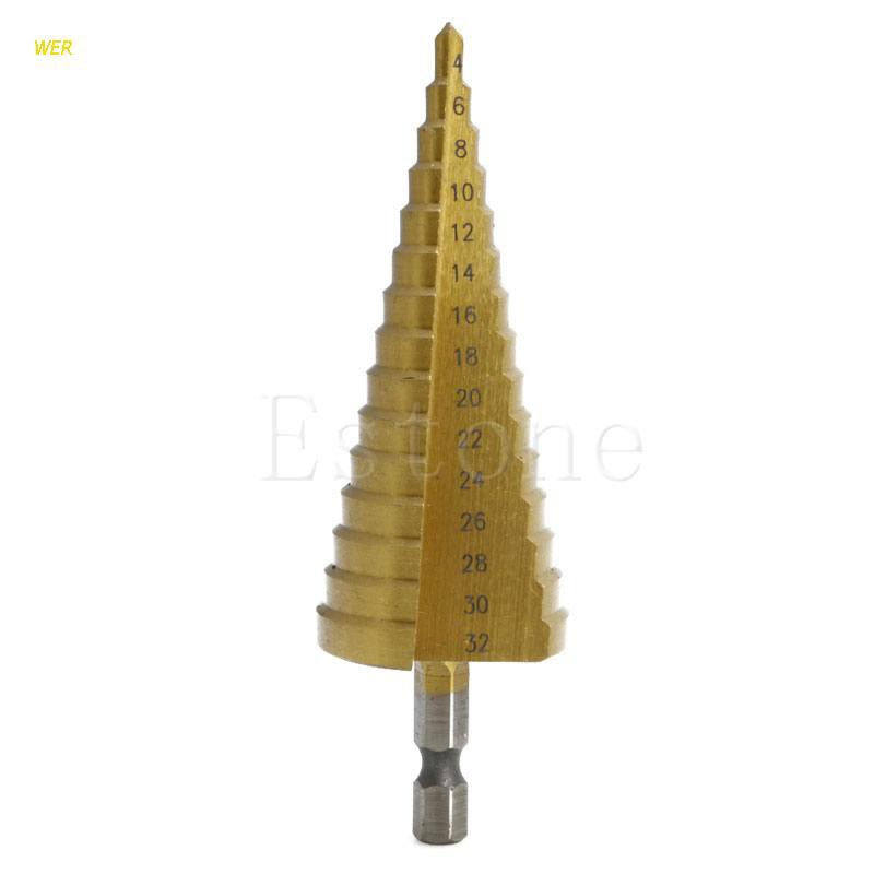 1 Mũi Khoan Bước Bằng Thép Gió Hss Kích Thước 4-32mm