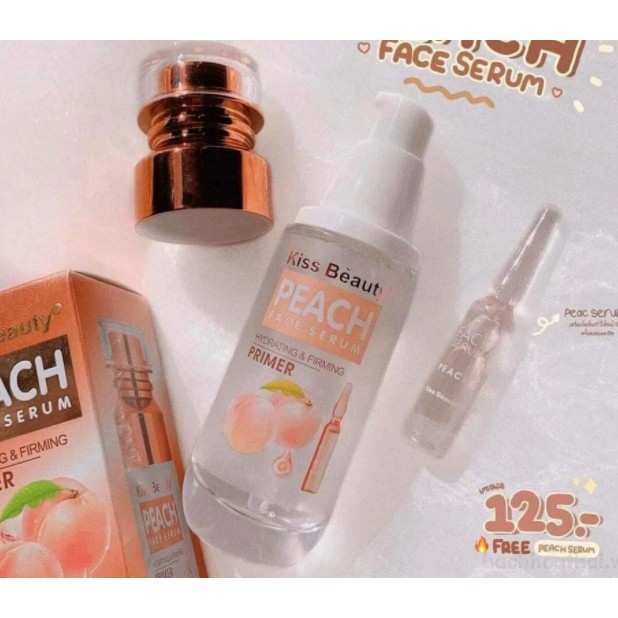 Kem lót trang điểm kèm serum dưỡng da Kiss Beauty Peach Face Serum & Primer