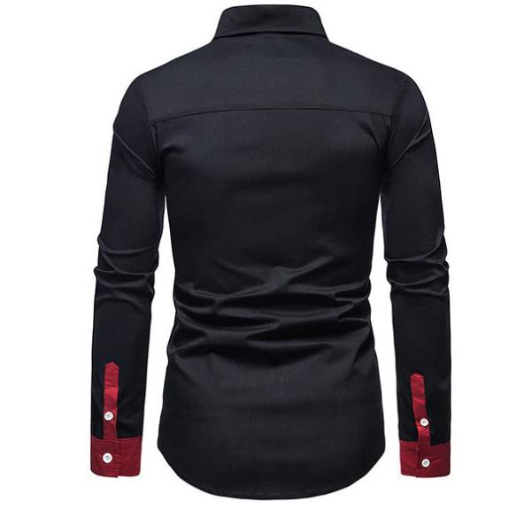 Áo sơ mi, Áo sơ mi nam phối 2 màu đặc sắc lịch lãm, tạo sự hấp dẫn, nổi bật cho đấng mày râu. H36