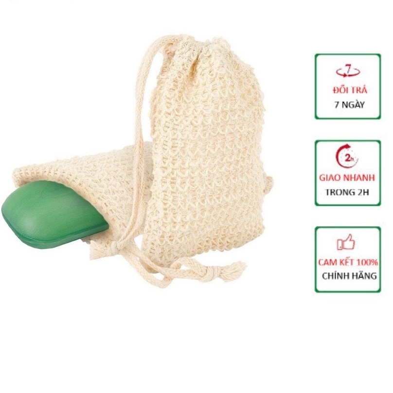 TÚI ĐỰNG XÀ BÔNG THIÊN NHIÊN🍒Túi sợi thiên nhiên 9*14 🍒Túi sợi Sisal tự phân hủy sinh học, an toàn thân thiện môi trờng