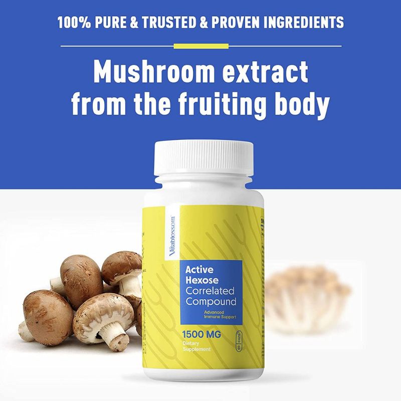 Tinh Chất Liposomal AHCC 1500mg Beta Glucan Chống Lão Hóa Giảm Diệt HPV 120v