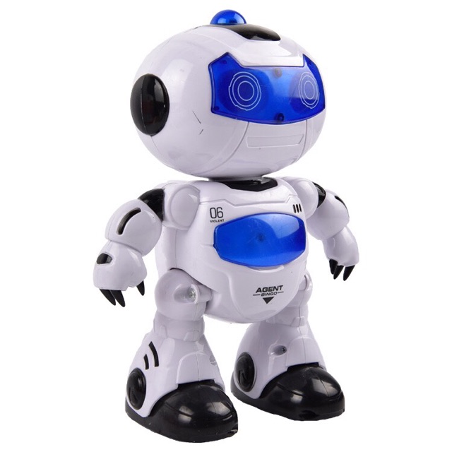 [Có điều khiển] Hộp đồ chơi robot điều khiển trắng xanh cao cấp dành cho bé 99333