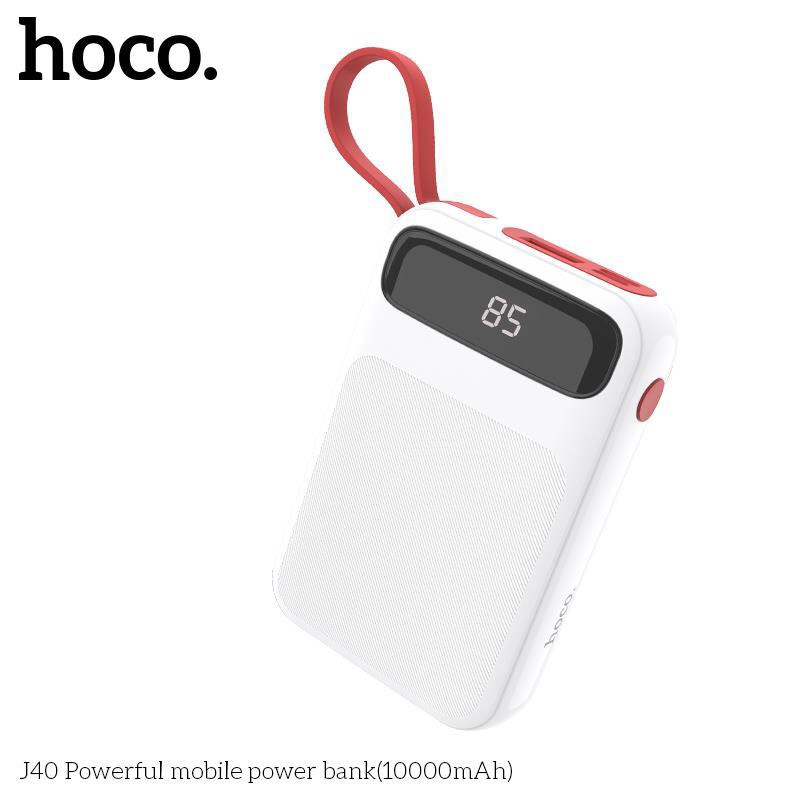 Pin sạc dự phòng Hoco J40 10000mAH kèm cáp sạc (Lightning/Micro/TypeC) - Chính hãng