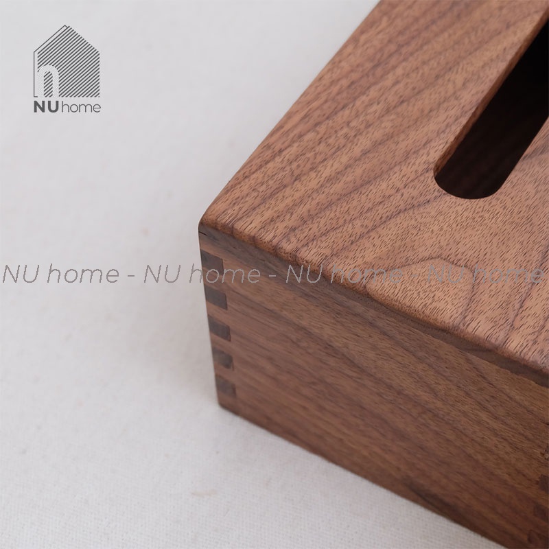 nuhome.vn | Hộp đựng giấy gỗ - Bako, hộp đựng khăn giấy bằng gỗ walnut được thiết kế đơn giản, cao cấp và tiện dụng