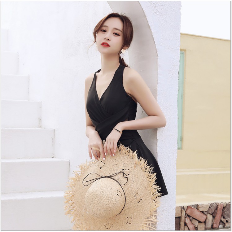 [SIÊU HOT] Bộ đồ bơi liền thân dạng váy hai màu đỏ/đen quyến rũ | BigBuy360 - bigbuy360.vn