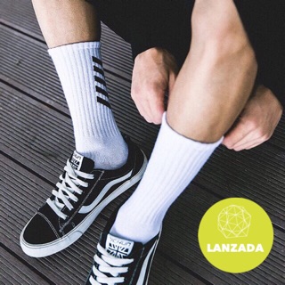 Tất vớ off white cao cổ Superdark