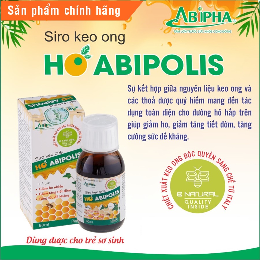 Siro HOABIPOLIS 90ML Hỗ Trợ Giảm Ho, Giảm Tăng Tiết Đờm, Tăng Sức Đề Kháng