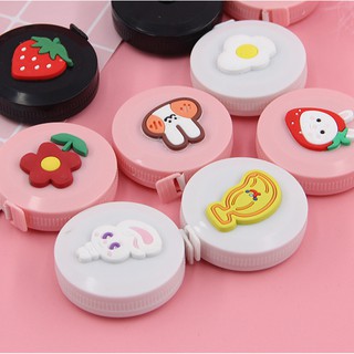 Thước Dây Cuộn mini đo eo nhỏ xinh tiện lợi 150 cm, có nút bấm thu gọn