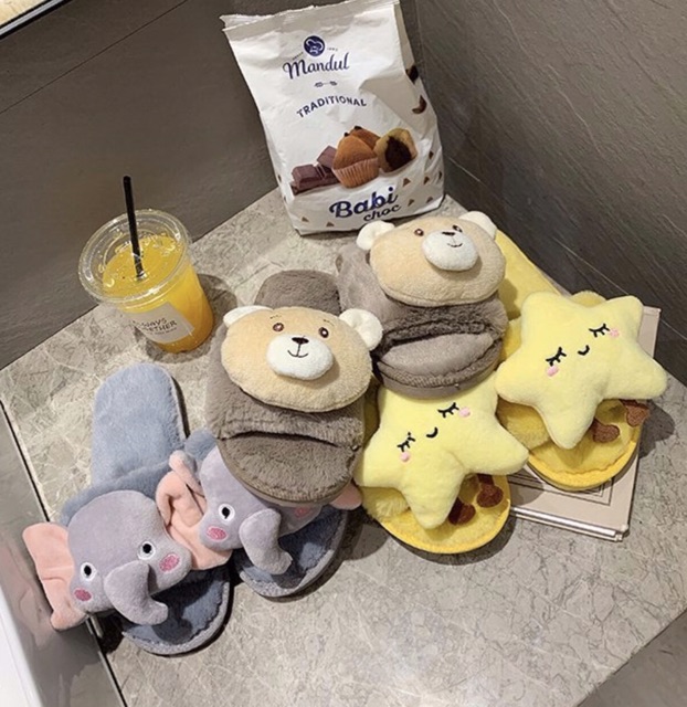 Dép bông mặt gấu 🐻