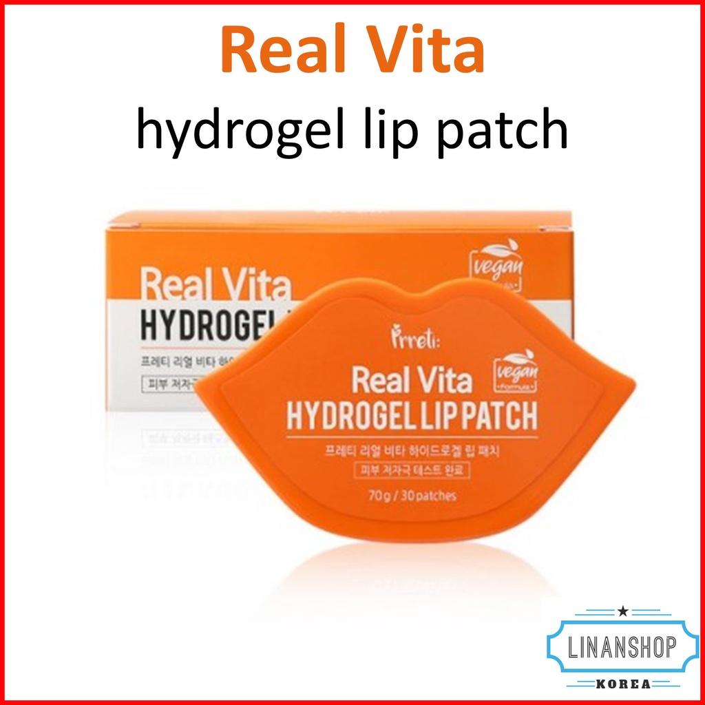 [Hàng mới về] Set 30 miếng dán dưỡng môi Real Vita Hydrogel 70g