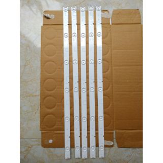 5 thanh led tivi 6 bóng 6v lưng nhôm .hàng chuẩn