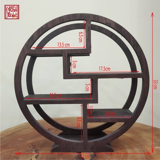 KỆ GỖ MINI ĐỂ BÀN DÁNG TRÒN