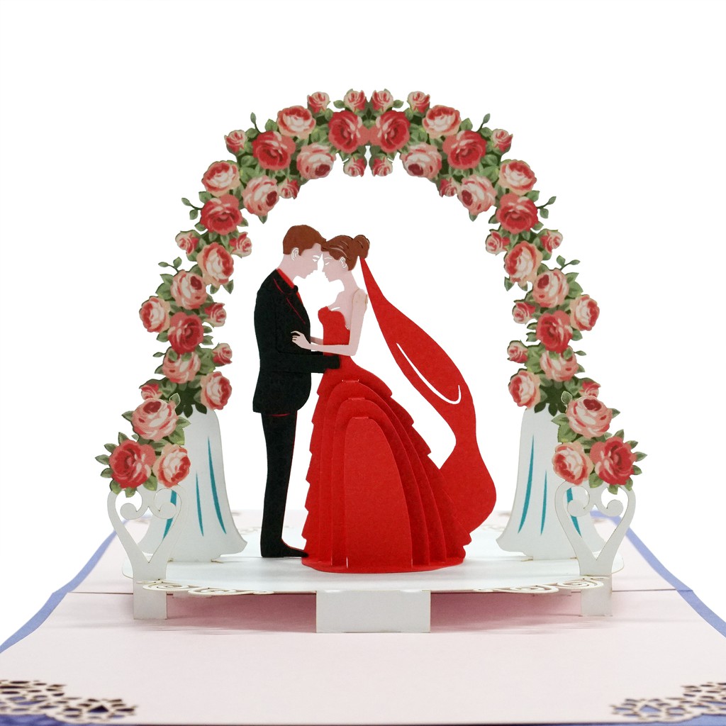 NHIỀU MẪU - Thiệp 3D Handmade Wedding Couple Thiệp Nổi Popup Cặp Đôi Cưới Thiệp Nổi HMG