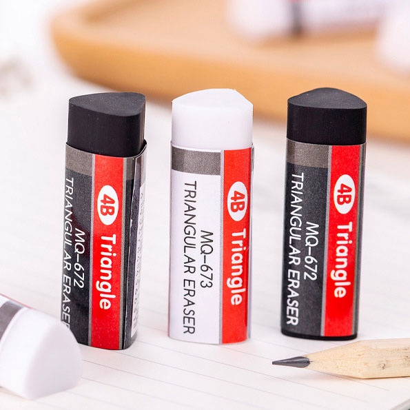 Cục Tẩy 4B Hình Tam Giác Màu Trắng Đen