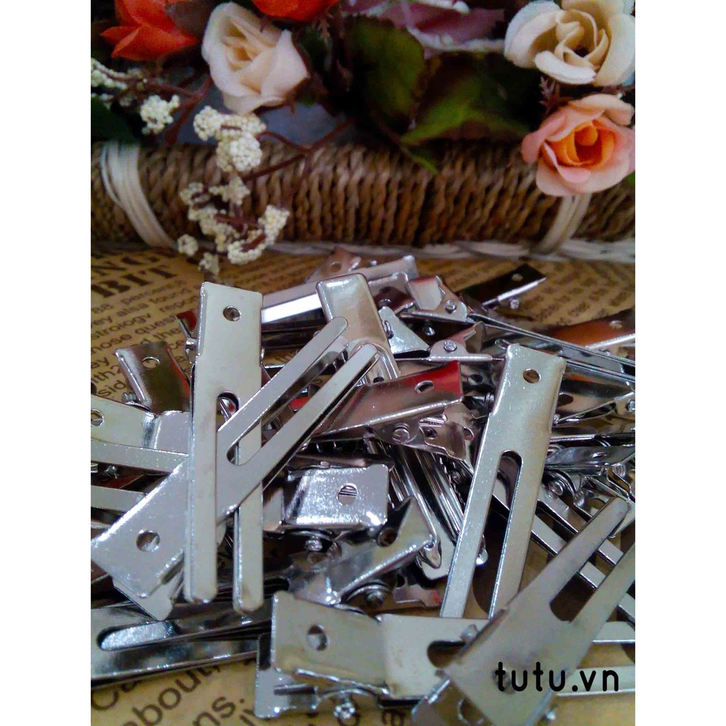 KẸP HAI CHÂN KHÔNG RĂNG 4,5CM XK45-003, XƯƠNG KẸP PHỤ KIỆN TÓC DIY HANDMADE