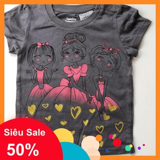 Áo Bé Gái Xuất Dư Áo Phông Bé Gái100% Cotton Ngắn Tay Thấm Hút Mồ Hôi DLH103 0.5-5 Tuổi