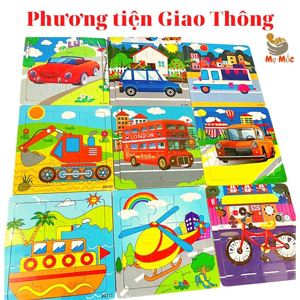 Tranh Gỗ Ghép Hình, lắp Ráp-Đồ Chơi Xếp Hình Cho Bé Thông Minh, Sáng Tạo, Tư Duy-Lắp ghép Size to 15x15  [Shop Mẹ Mốc]