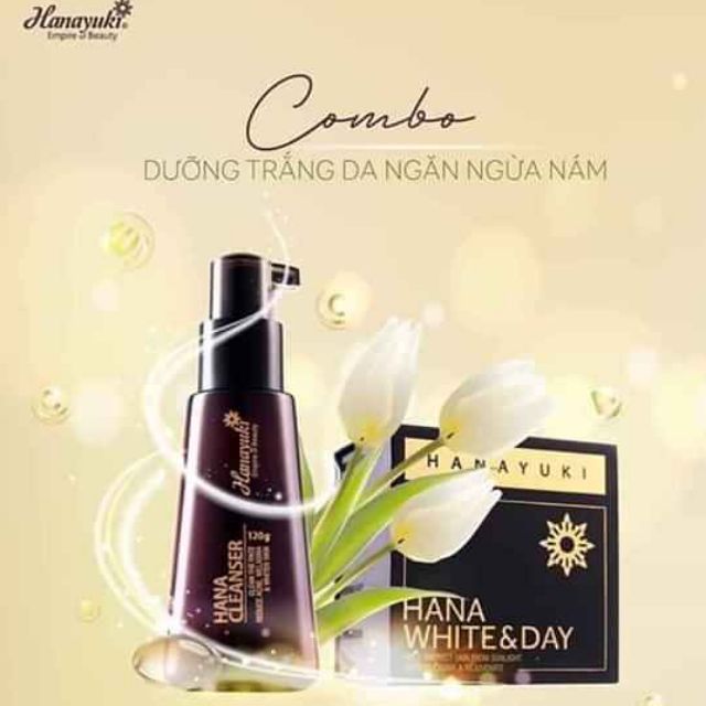 COMBO DƯỠNG TRẮNG DA, NGĂN NGỪA THÂM NÁM SỐ 1 CỦA HANAYUKI