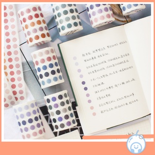 Cuộn Miếng Dán Sticker Washi Chấm tròn Basic Trang Trí Bullet Journal, Nhật Ký, DIY Sổ Vở , Dán Postcard trang trí