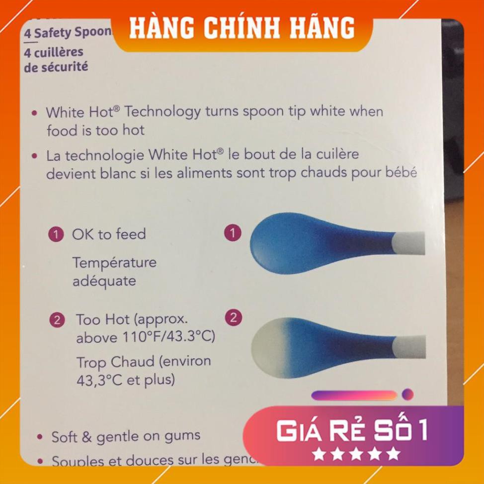 Thìa báo nóng Munchkin cho bé ăn dặm