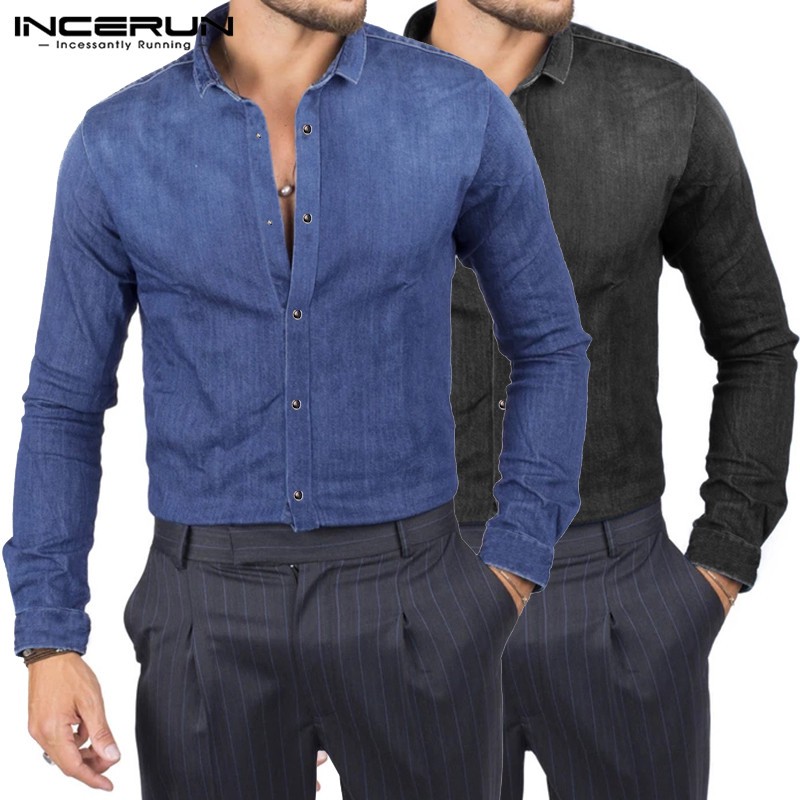 ♛♛Áo sơmi denim dài tay cho nam XMAN