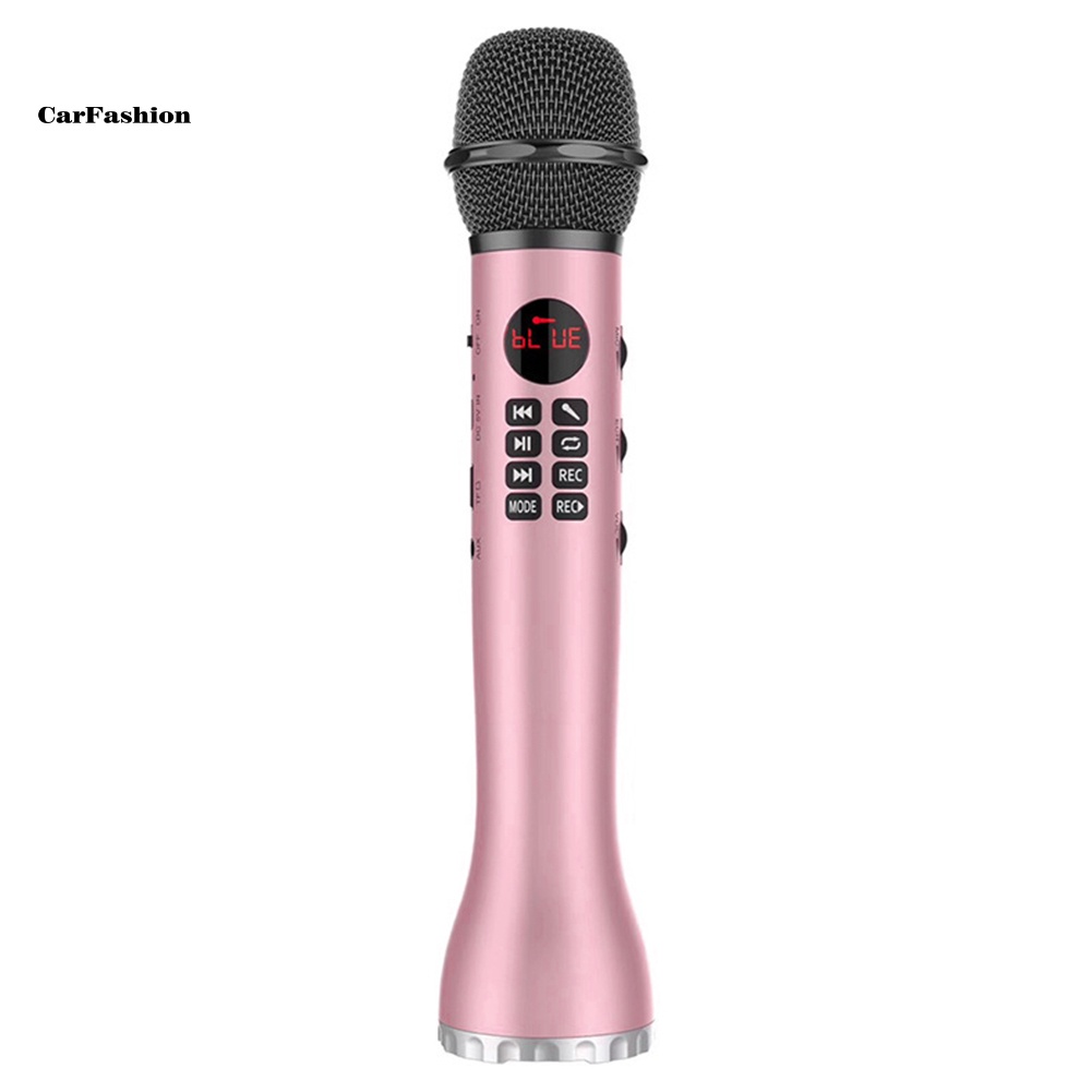 Mic hát karaoke cầm tay không dây kết nối bluetooth 3 trong 1