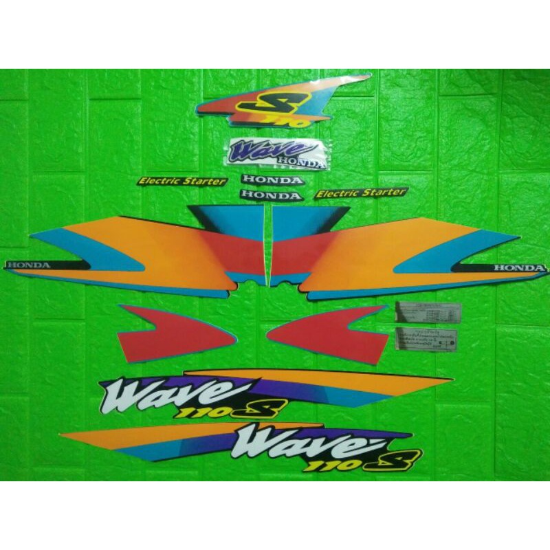 Trọn bộ tem Wave Thái 2001màu xanh đen 3 lớp vip