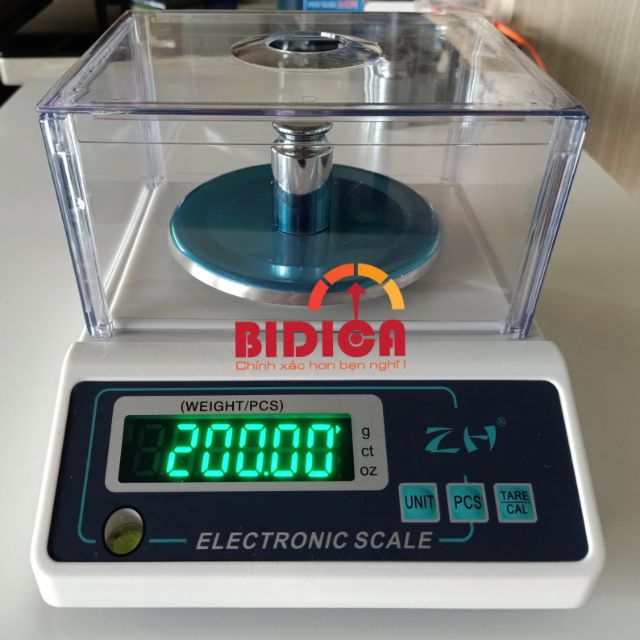 CÂN ĐIỆN TỬ PHÂN TÍCH 2 SỐ LẺ TẶNG LỒNG KÍNH 1000g/0.01g 3000g/0.01g- CÂN TIỂU LY GIÁ RẺ