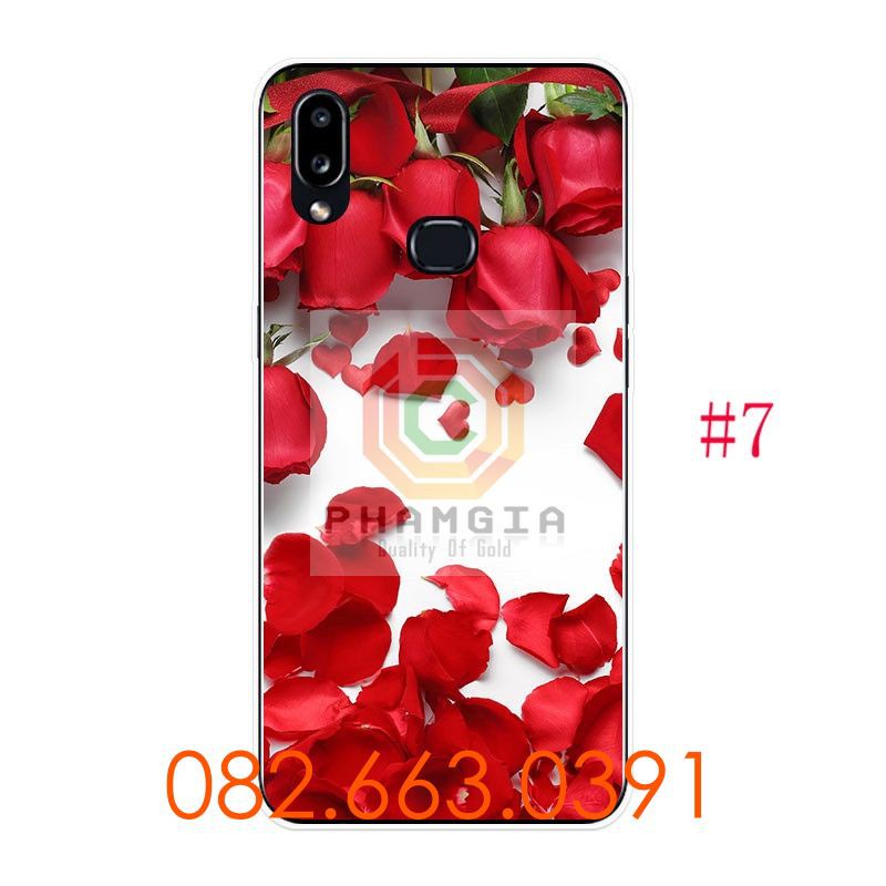 Ốp lưng Samsung A10S dẻo in hình bông hoa