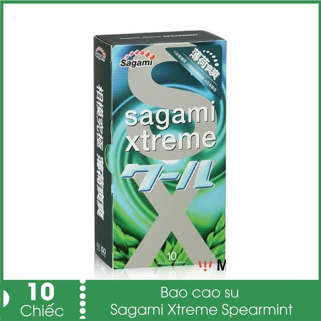 Bao cao su Siêu mỏng 10 chiếc Sagami Xtreme hương Bạc Hà