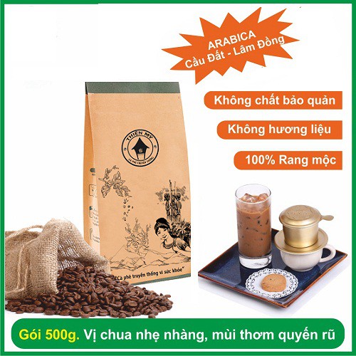 Cà Phê BỘT ARABICA Đặc Sản Cầu Đất - Lâm Đồng 500gr