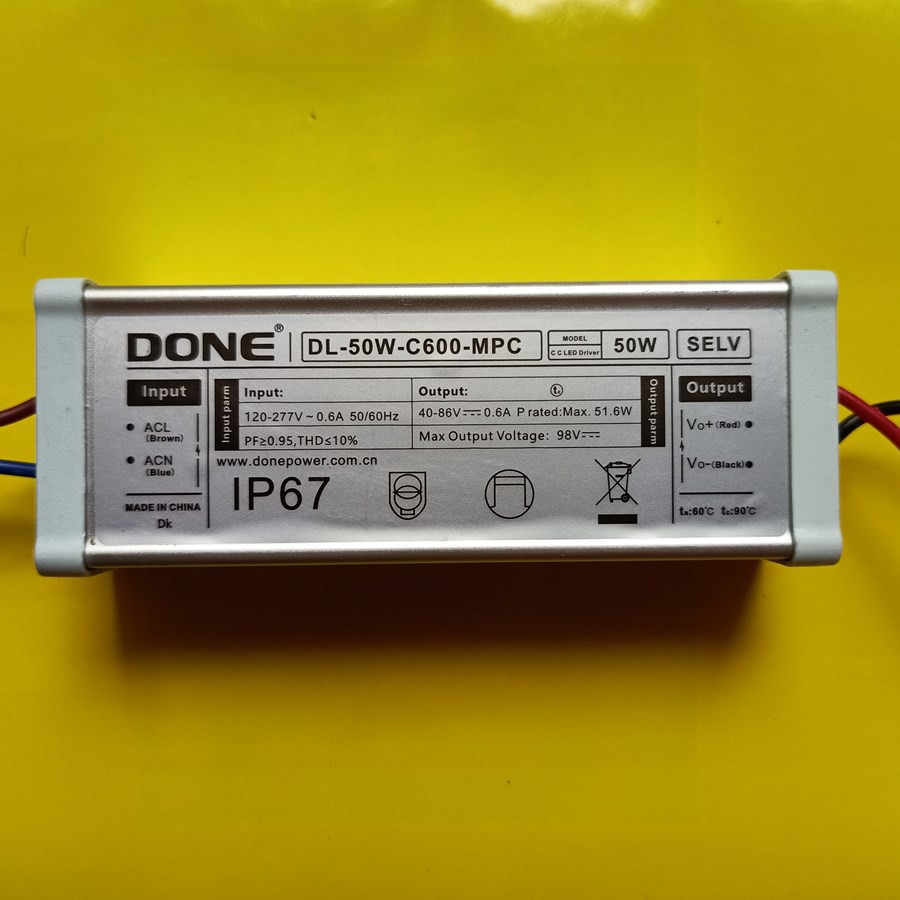 NGUỒN LED 50W - 600MA - IP67
