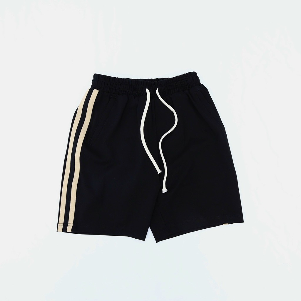 Quần short thun trơn basic đơn giản nam nữ nỉ 1 viền 1 sọc co giãn 4 chiều | BigBuy360 - bigbuy360.vn