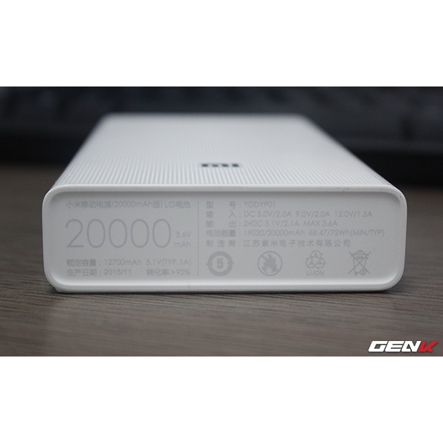 Pin sạc dự phòng Xiaomi Redmi 20000MAH - Hàng Chính Hãng - Cổng sạc nhanh