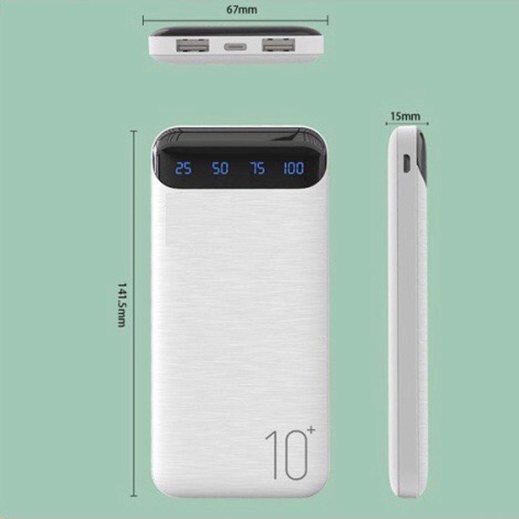 Sạc dự phòng 10000mAh WK DESIGN WP161, Có đèn led sạc nhanh 2.1A 2 cổng sạc loại tốt