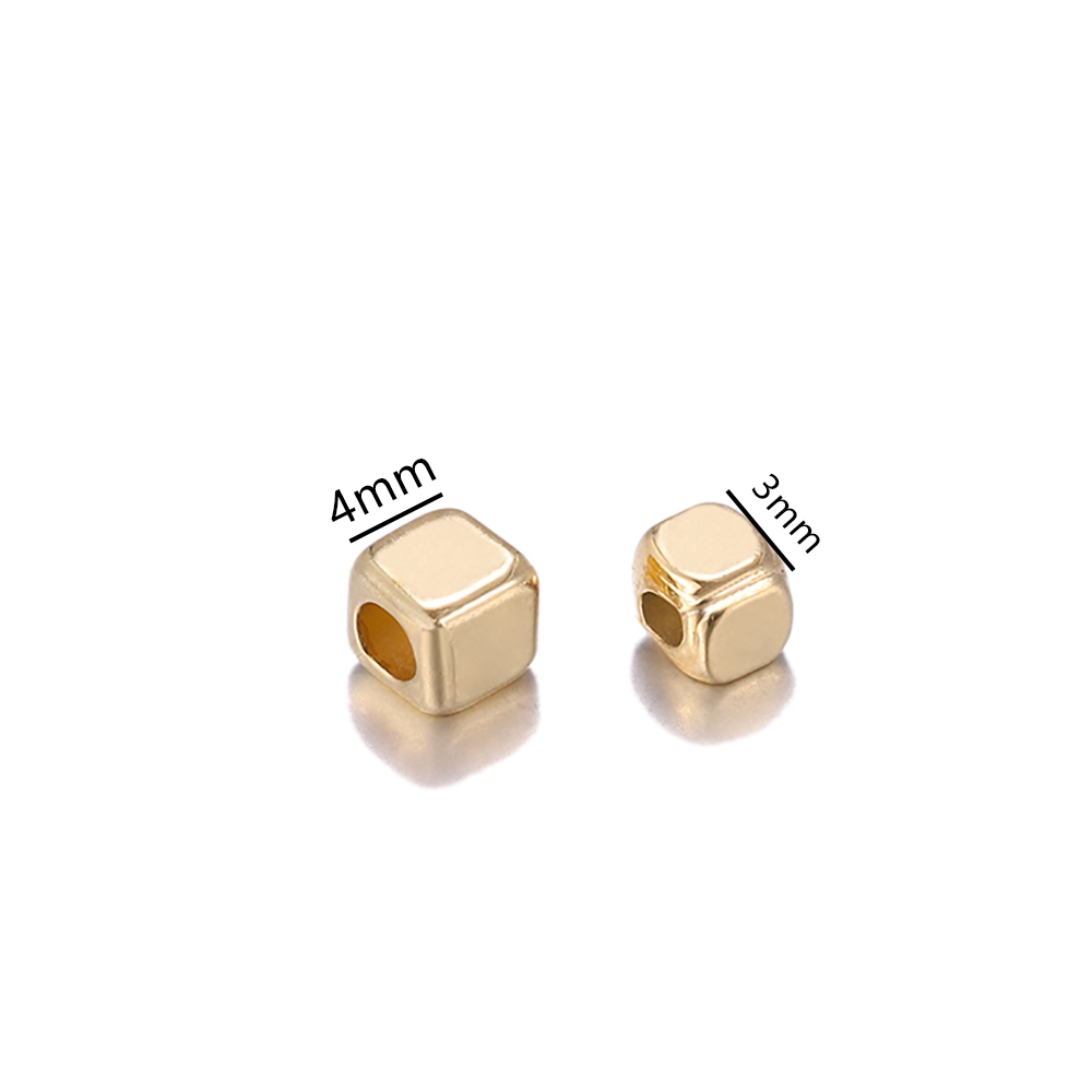 Bộ 300 - 500 hạt vuông bằng nhựa đục lỗ xỏ dây làm vòng đệm trang sức thủ công