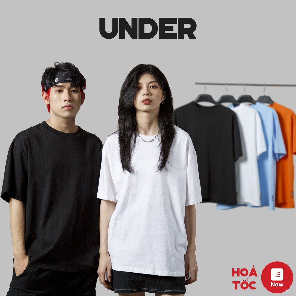 Áo Thun Tay Lỡ [ZCrush] Áo Phông UNDER Basic Tee Unisex Phông Trơn Nam Nữ Form Rộng Nhiều Màu ZAT32