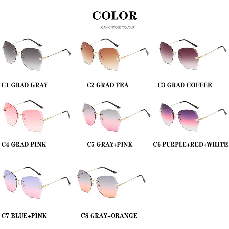 Kính mát HENGHA gọng vuông chống tia UV400 phong cách Hàn Quốc cho nữ