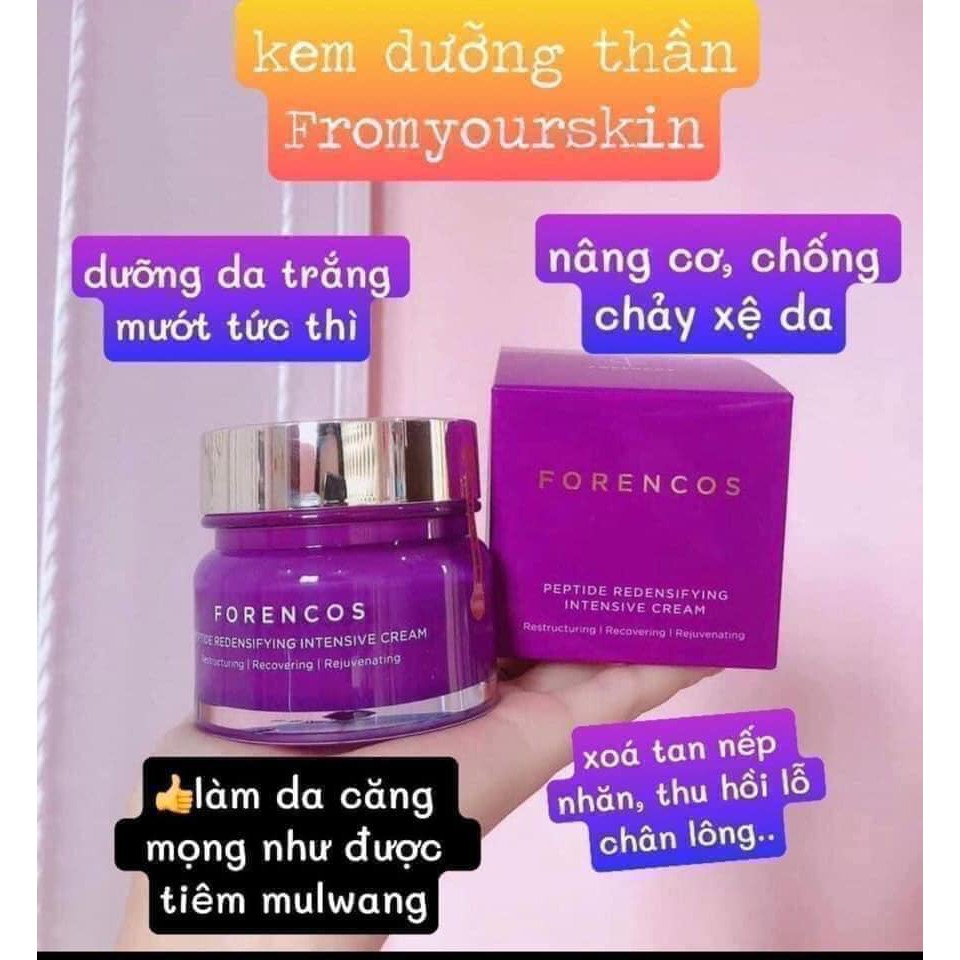 Kem dưỡng da ban đêm - Forencos Peptide Redensifying Intensive Cream 50ml (Màu tím)