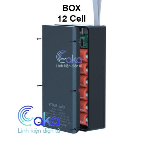 Box sạc dự phòng 12 cell 18650 sạc nhanh (Không pin)