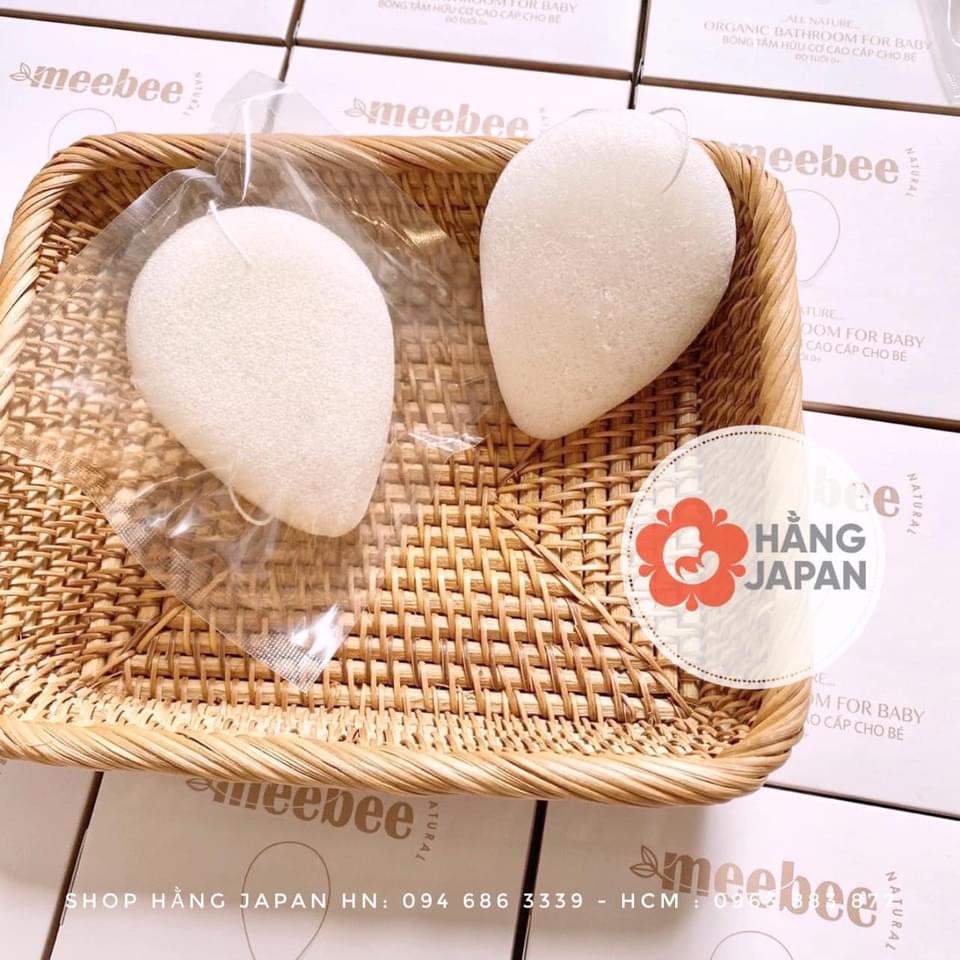 Bông tắm hữu cơ MEEBEE MURMUR Hàn Quốc siêu mềm mại cho bé làm từ bọt biển Konnyaku hàng chính hãng
