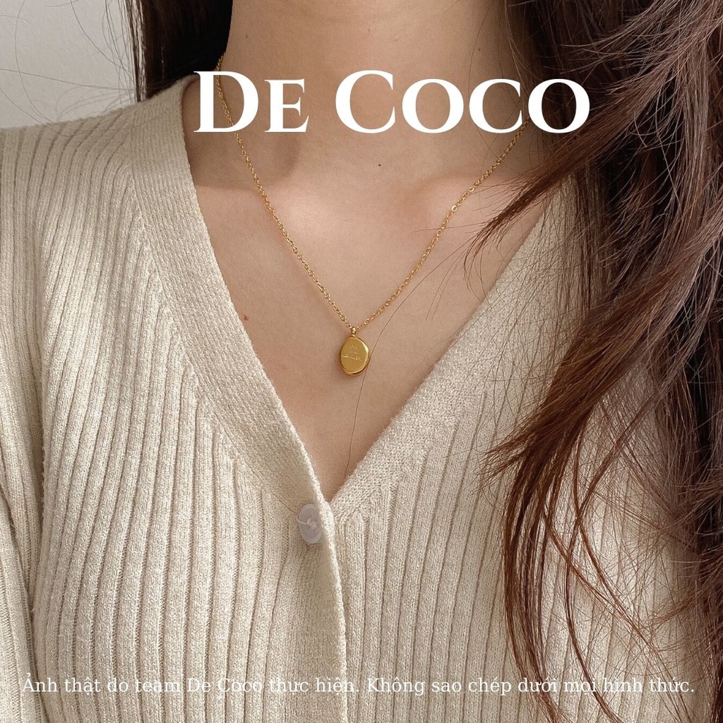 [KHÔNG ĐEN GỈ] Vòng cổ titan Golden Stone De Coco decoco.accessories