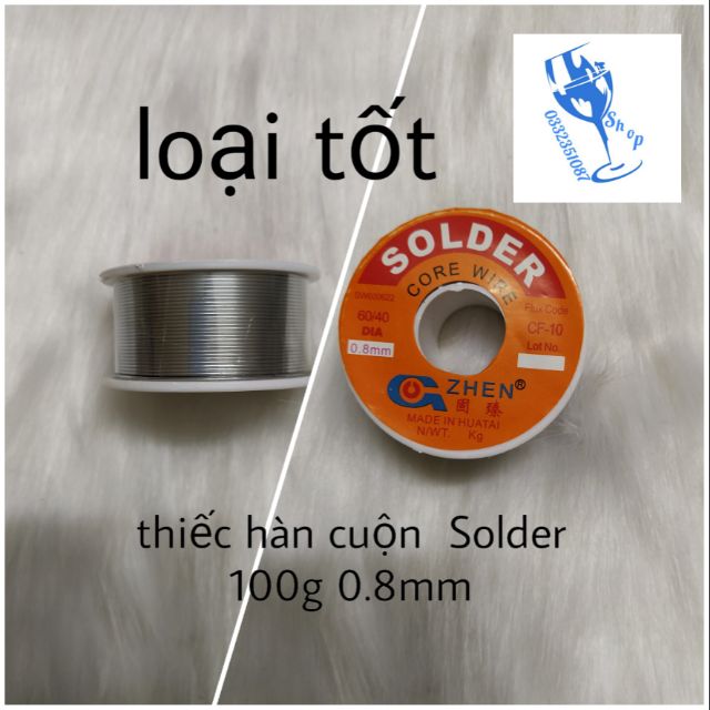 Thiếc hàn Solder cuộn 100g 0.8mm hàng tốt