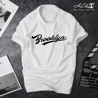 Áo Thun Brooklyn New York City Trắng Cao Cấp - Vải Cotton 4c Siêu Mềm Mịn (Không đúng Cotton đền tiền tặng áo)