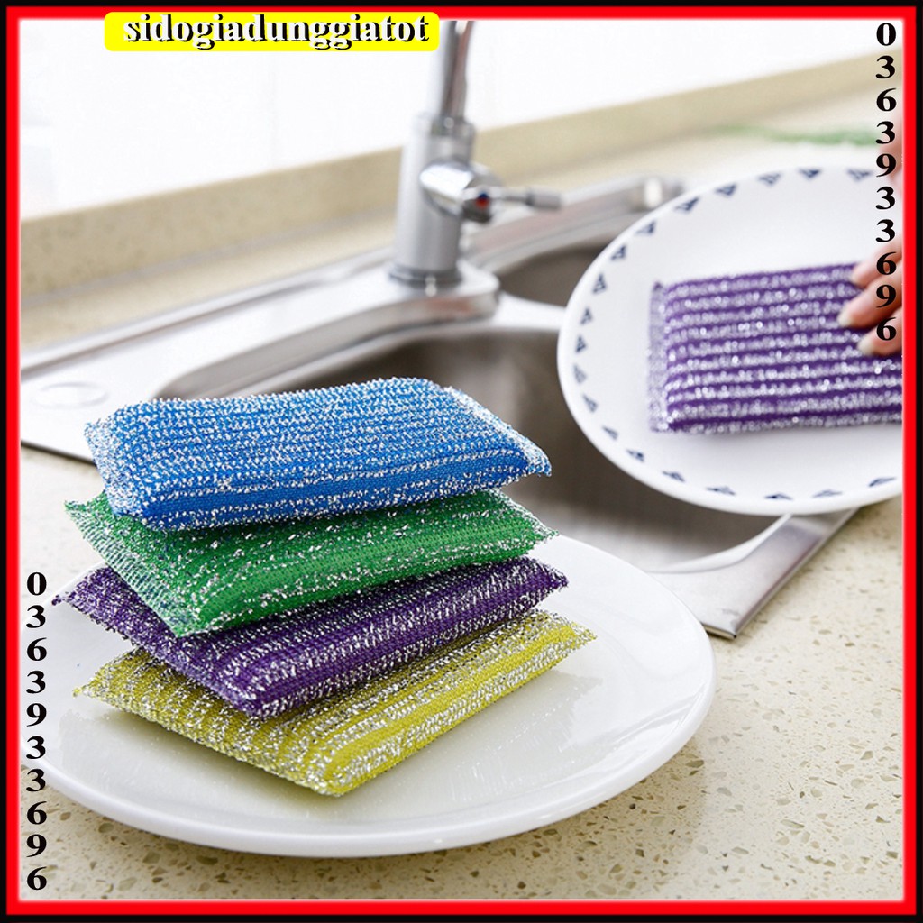 Miếng rửa bát cọ xoong nồi, rửa chén tiên dụng - SĐGDGT