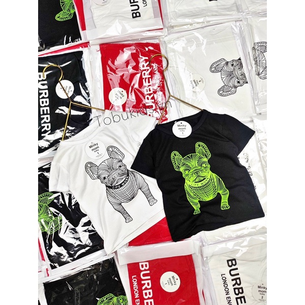 Áo Thun, Áo Phông Tay Lỡ Bé Trai Bé Gái Unisex Hình Chó Phong Cách Hàn Quốc Cotton Hàn Quốc Tobukids.vn