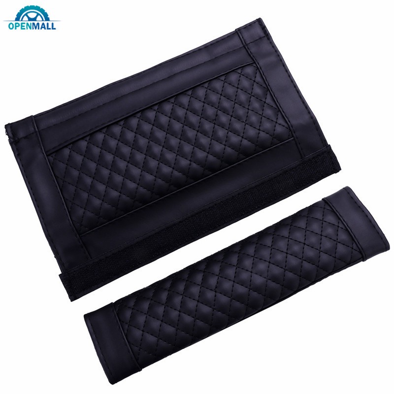 Set 2 miếng đệm da giả cho dây an toàn trang trí trên xe hơi