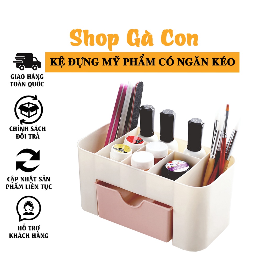 Kệ Mỹ Phẩm, Hộp Đựng Mỹ Phẩm Đồ Trang Điểm Có Ngăn Kéo