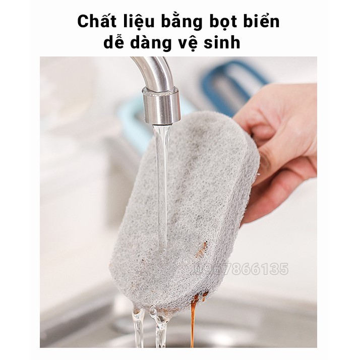 Bàn chải cọ rửa đa năng – Bàn chải bọt biển rửa bát có tay cầm