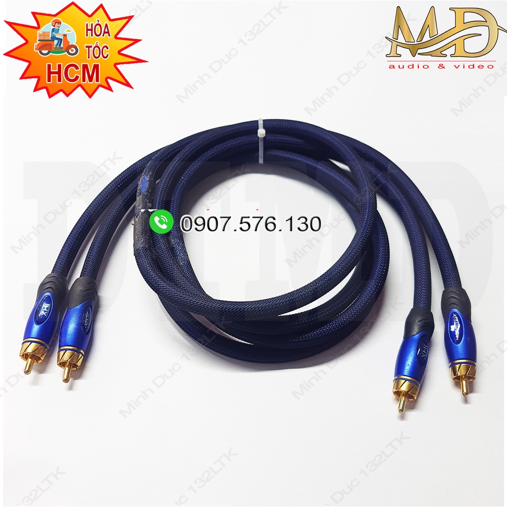 RCA/AV Cable - Dây Cáp bông sen 4 đầu 1m, 1m5 kết nối âm Thanh từ Vang số, Mixer tới Loa, Amply JSJ, Liton...